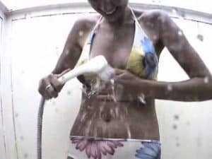Sexy asian model masturbate in the shower